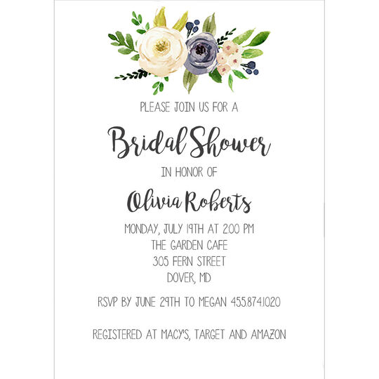 Gray and Ivory Roses Invitations